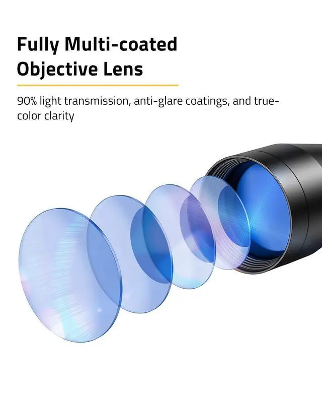 Alt view image 4 of 6 - 3-9x40 Rifle Scope, Red & Green Illuminated Optical Riflescope, 1 inch Tube Scope for Hunting with Mounts