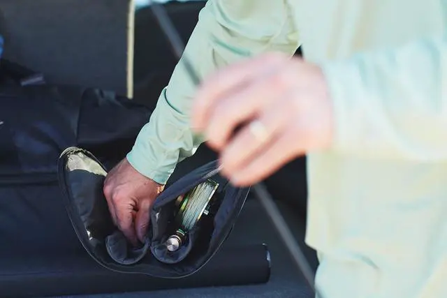 Alt view image 3 of 5 - Portable Fly Fishing Dual Rod & Reel Complete Protection Storage Carrying Case