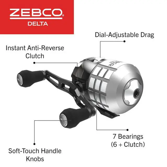 Alt view image 3 of 7 - Delta Spincast Fishing Reel, Instant Anti-Reverse Clutch, All-Metal Gears, Changeable Right- or Left-Hand Retrieve
