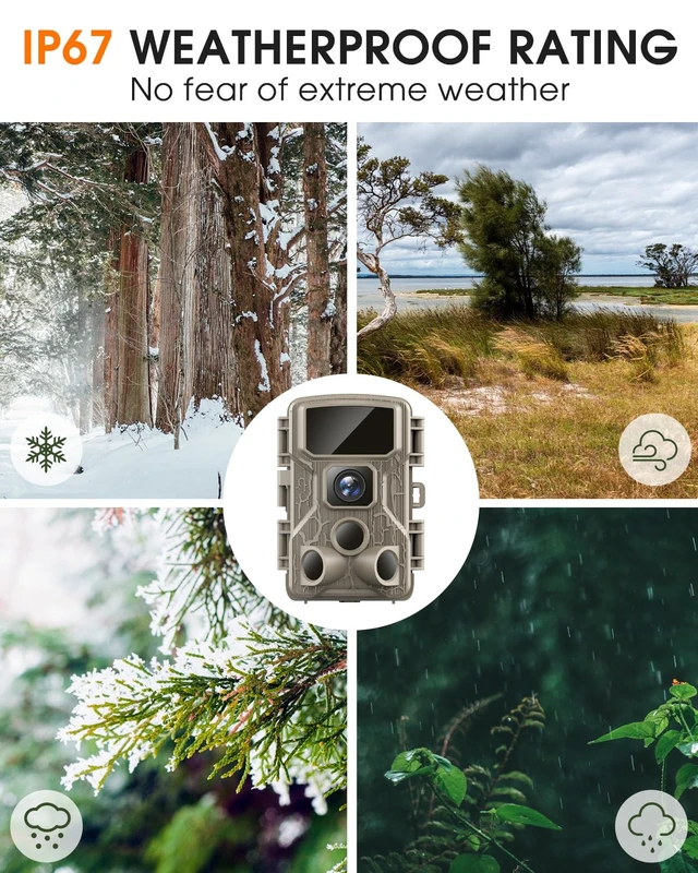 Alt view image 7 of 7 - Punvoe Trail Camera WiFi Game Camera 64MP 4K Trail Cam for Outdoor | 0.1s Trigger, 100ft Low-Glow IR Night Vision, 130° Motion Activated, Ip67 Waterproof, Wildlife & Backyard Monitoring