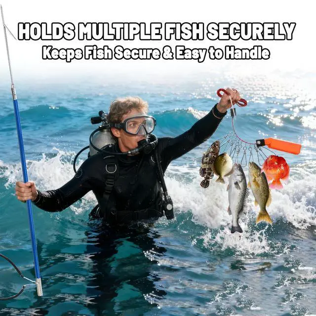 Alt view image 6 of 7 - Hawaiian Sling Fishing Spear Set Fiberglass Spearfishing Pole Spear with 3 Replaceable Stainless Steel Tips, Fish Line Holder, Sharpening Files, and Carry Bag