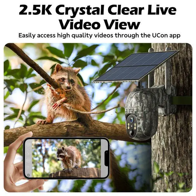 Alt view image 4 of 7 - 4G LTE Cellular Trail Camera 2 Pack, 2.5K Game Camera Built-in SIM Card with Live Feed, Solar Panel 360° View Clear Night Vision Motion Detection Two-Way Audio Hunting Camera