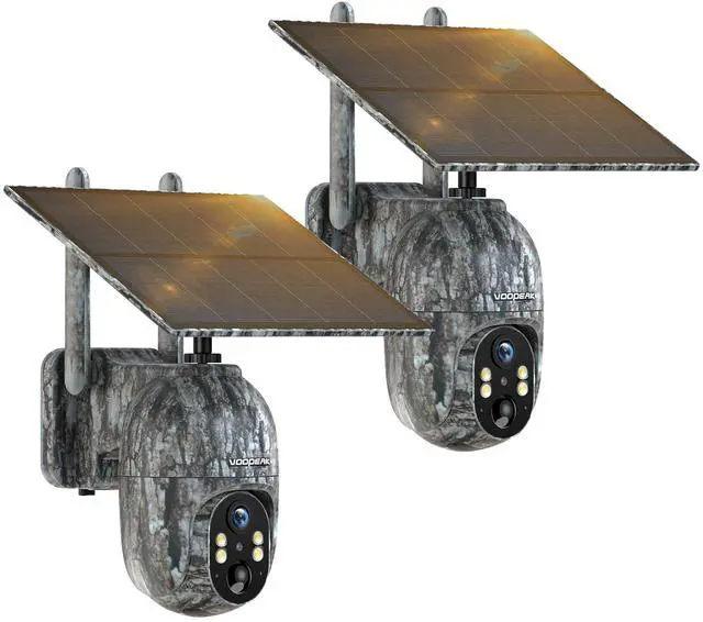 Main image of 4G LTE Cellular Trail Camera 2 Pack, 2.5K Game Camera Built-in SIM Card with Live Feed, Solar Panel 360° View Clear Night Vision Motion Detection Two-Way Audio Hunting Camera
