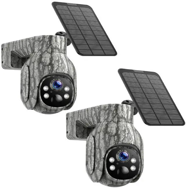 Main image of 4G LTE Trail Camera, 360° View Cellular Game Camera with Live Streaming, Built-in SIM Card, 2K Night Vision Wireless Solar Powered Motion Activated Camera for Outdoor, 2 Pack