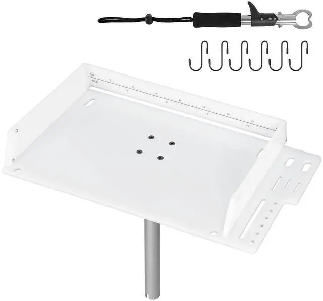 Main image of Bait Cutting Board for Boat, Bait Table Filet Board with Separate Tool Slots, 360° Adjustable Rod Holder Fishing Fillet Table with Scale, Extended Boat Fish Cleaning Table