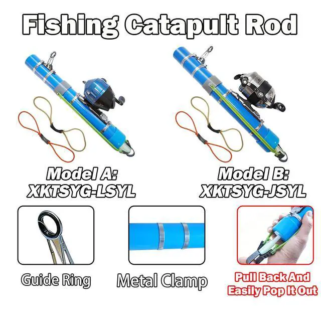 Alt view image 5 of 7 - Upgraded Portable Fishing Catapult Rod with Reel, Durable & Lightweight Telescopic Lure & Bait Launcher for Saltwater & Freshwater