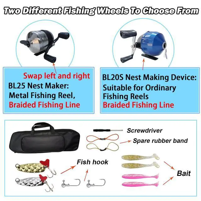 Alt view image 4 of 7 - Upgraded Portable Fishing Catapult Rod with Reel, Durable & Lightweight Telescopic Lure & Bait Launcher for Saltwater & Freshwater