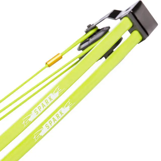 Alt view image 4 of 7 - Spark Youth Bow Set, Recommended for Ages 5 to 10, Ambidextrous, Includes 2 Arrows, Armguard, Quiver