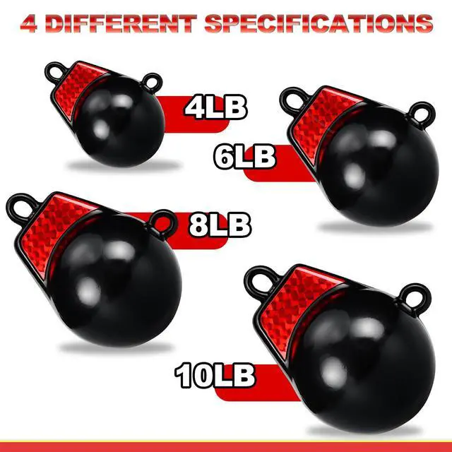 Alt view image 5 of 6 - Coated Downrigger Ball Weight with Keel Downrigger Weights Vinyl-Coated Trolling Weight for Boats Round Marine Accessories Black