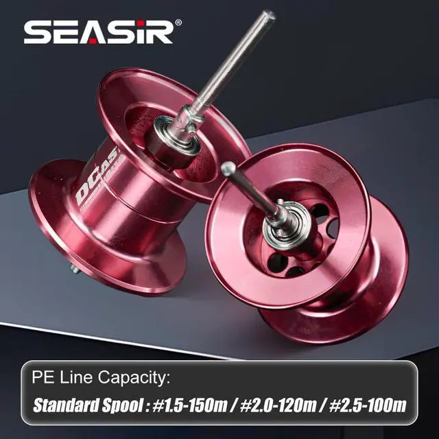 Alt view image 6 of 7 - DCast Baitcaster Reel, Digital Control Fishing Reel, Ultralight | Baitcasting Reel, Freshwater Saltwater, 6.7oz, Max Drag 18.5LB, 7.3:1, 7+1 BB, Carbon Fiber Washer, Grey & red