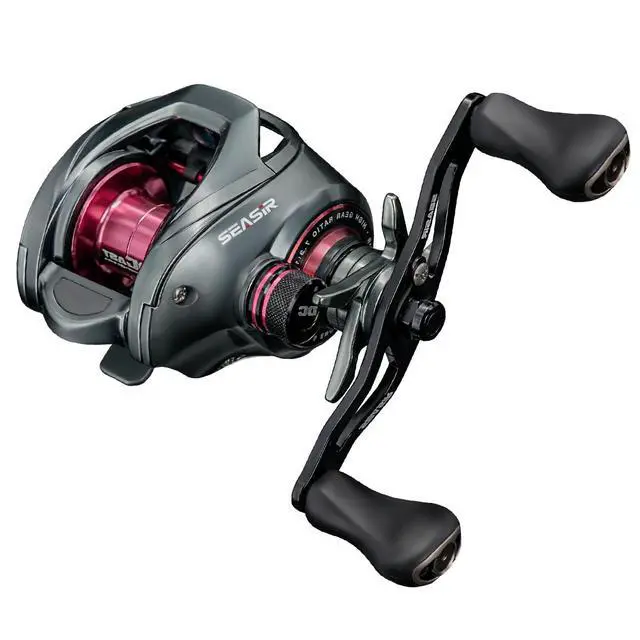 Main image of DCast Baitcaster Reel, Digital Control Fishing Reel, Ultralight | Baitcasting Reel, Freshwater Saltwater, 6.7oz, Max Drag 18.5LB, 7.3:1, 7+1 BB, Carbon Fiber Washer, Grey & red