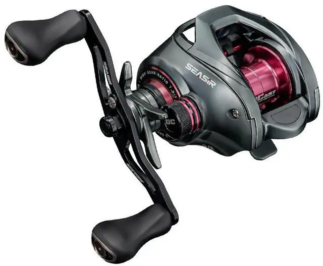 Main image of DCast Baitcaster Reel, Digital Control Fishing Reel, Ultralight | Baitcasting Reel, Freshwater Saltwater, 6.7oz, Max Drag 18.5LB, 7.3:1, 7+1 BB, Carbon Fiber Washer, Grey & red