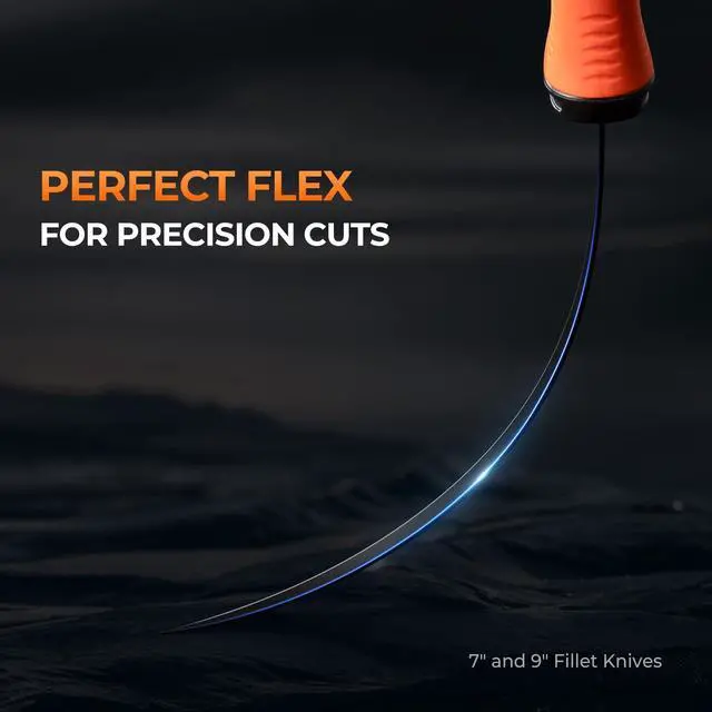 Alt view image 3 of 7 - Paradox Fishing Knife Tool Set Includes 9" & 7" Fillet Knives, 5" Bait Knife, 9" Versatile Bait Shears, 12" Honing Rod, Non-Slip Handles, Custom Sheaths, and Carrying Case Fishing Gear