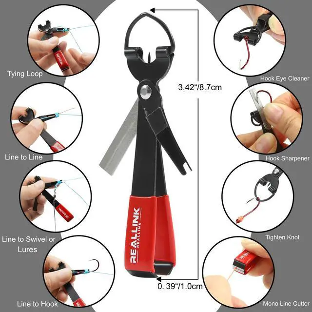 Alt view image 2 of 6 - Fly Fishing Tools Kit and Accessories Combo Kits, Fishing Quick Nail Knot Tying Tool, Hook Remover Forceps and Pliers, Stainless Steel Salmon and Trout Multiple Fishing Set Gear Tool Assortment