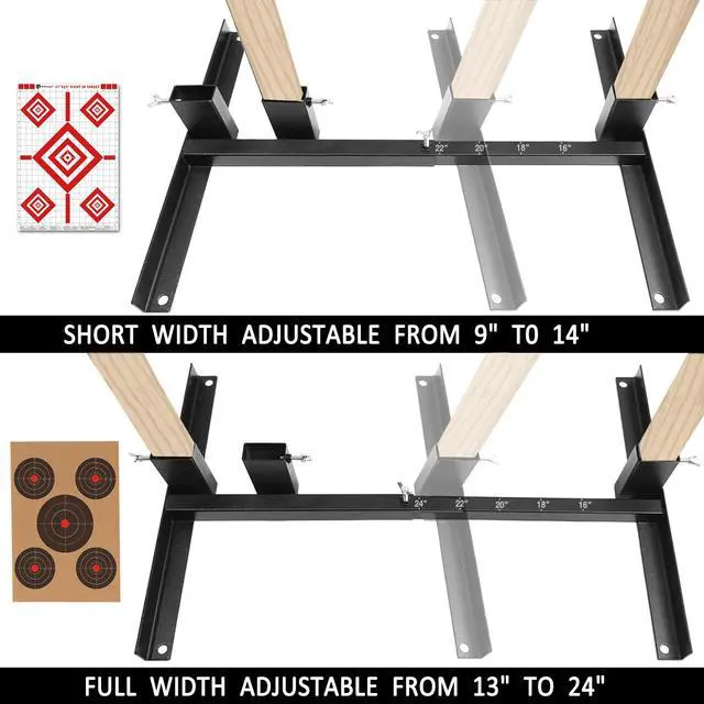 Alt view image 3 of 6 - 2 Pack Shooting Target Stand with 10pcs 17x25 Inch Sight in Paper Targets, Durable Paper Target Holder with Stable Adjustable Base for Cardboard Silhouette, H Shape, USPSA/IPSC, IDPA Practice