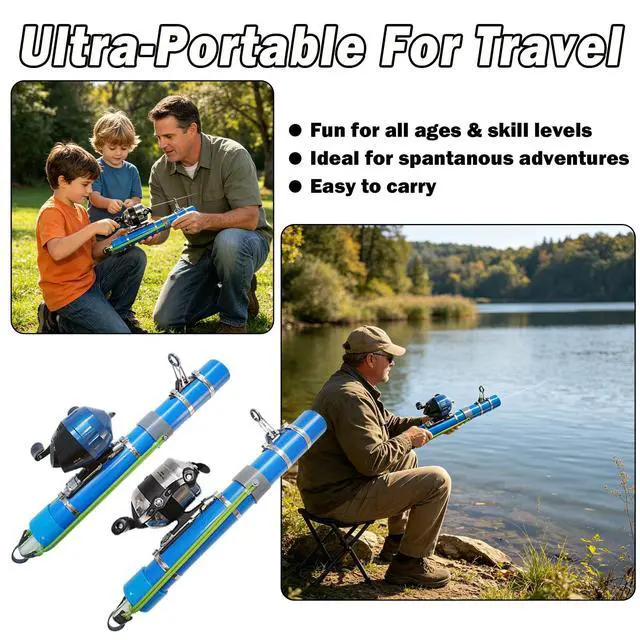 Alt view image 7 of 7 - Upgraded Portable Fishing Catapult Rod with Reel, Durable & Lightweight Telescopic Lure & Bait Launcher for Saltwater & Freshwater