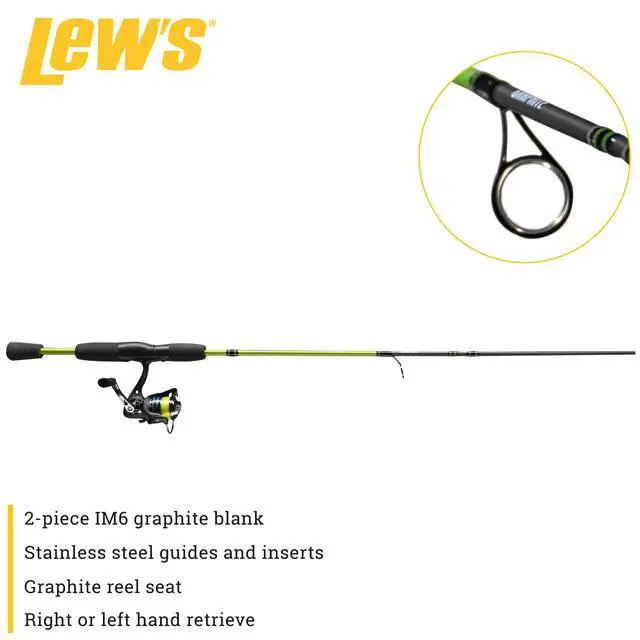Alt view image 4 of 6 - Crappie Thunder Spinning Reel and Fishing Rod Combo, 2-Piece IM6 Graphite Blank, Right or Left-Hand Retrieve
