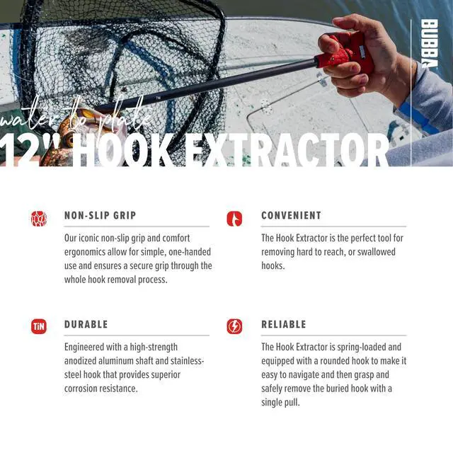 Alt view image 4 of 7 - Hook Extractor with Non-Slip Grip T-Handle with Marine Grade Stainless Steel Hook Extractor for Fishing and Angling