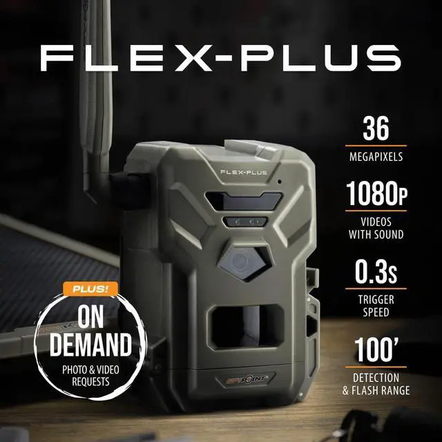 Alt view image 3 of 5 - Flex-Plus Starter Pack Cellular Trail Camera with SD Card, 36MP Photos and 1080p Videos w/Sound, Double The Battery Capacity, GPS-Enabled, Dual-SIM LTE Connectivity