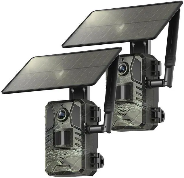 Main image of Cellular Trail Camera 2 Packs, AI Animal Detection Trail Camera Built-in SIM Card 4G LTE with Unlimited Data Plan Game Cameras with Night Vision Motion Activated Waterproof 2K Live View