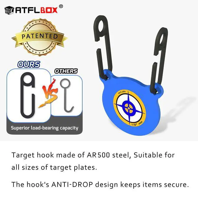 Alt view image 3 of 7 - 3/8'' AR500 Steel Target Combo Set, 4'' 6'' 8'' AR500 Gong Targets, Complete AR500 Steel Kit Fit for 1 Inch OD Conduit
