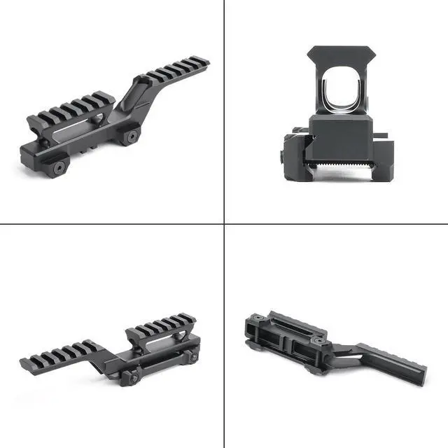 Alt view image 3 of 7 - Tactical Group Type HY Mount Red Dot Riser Mount Laser Combo Adapter Mount Base Picatinny Rail Riser Scope Mount for T1 T2 Optic Scope Sight Holographic