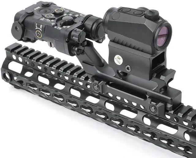 Alt view image 6 of 7 - Tactical Group Type HY Mount Red Dot Riser Mount Laser Combo Adapter Mount Base Picatinny Rail Riser Scope Mount for T1 T2 Optic Scope Sight Holographic