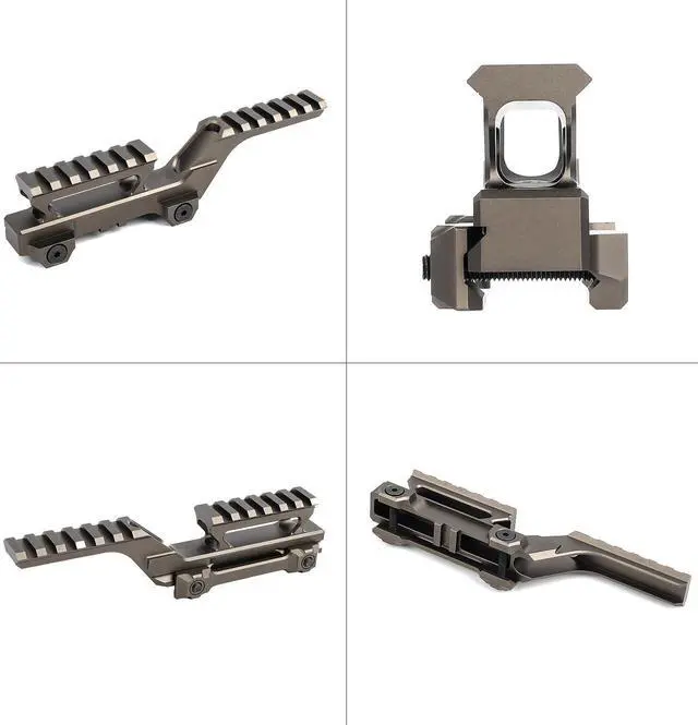 Alt view image 3 of 7 - Tactical Group Type HY Mount Red Dot Riser Mount Laser Combo Adapter Mount Base Picatinny Rail Riser Scope Mount for T1 T2 Optic Scope Sight Holographic
