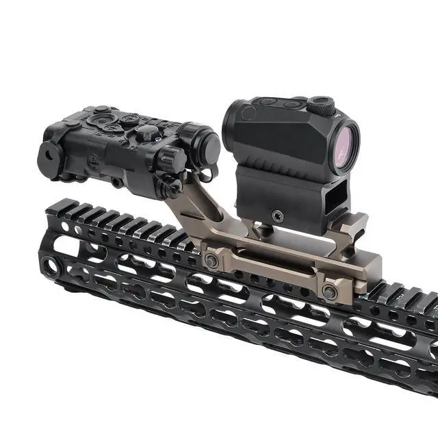 Alt view image 5 of 7 - Tactical Group Type HY Mount Red Dot Riser Mount Laser Combo Adapter Mount Base Picatinny Rail Riser Scope Mount for T1 T2 Optic Scope Sight Holographic