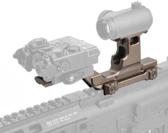 Alt view image 4 of 7 - Tactical Group Type HY Mount Red Dot Riser Mount Laser Combo Adapter Mount Base Picatinny Rail Riser Scope Mount for T1 T2 Optic Scope Sight Holographic