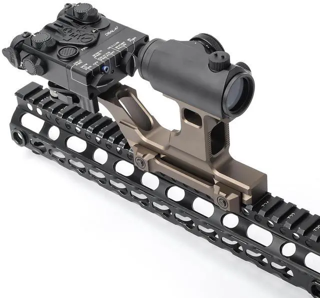 Alt view image 5 of 7 - Tactical Group Type HY Mount Red Dot Riser Mount Laser Combo Adapter Mount Base Picatinny Rail Riser Scope Mount for T1 T2 Optic Scope Sight Holographic