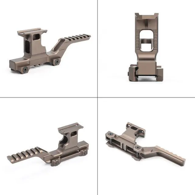 Alt view image 6 of 7 - Tactical Group Type HY Mount Red Dot Riser Mount Laser Combo Adapter Mount Base Picatinny Rail Riser Scope Mount for T1 T2 Optic Scope Sight Holographic