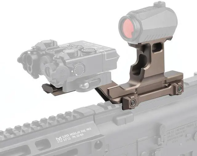 Alt view image 3 of 7 - Tactical Group Type HY Mount Red Dot Riser Mount Laser Combo Adapter Mount Base Picatinny Rail Riser Scope Mount for T1 T2 Optic Scope Sight Holographic