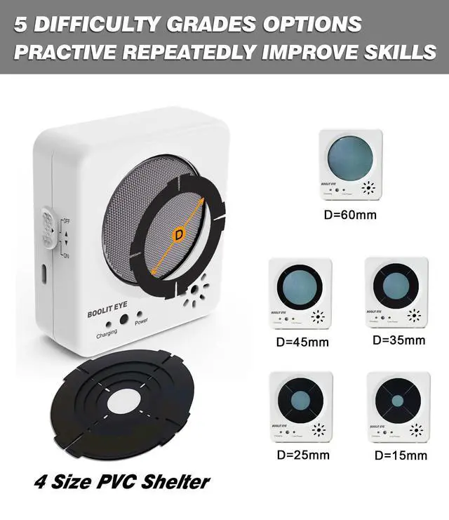 Alt view image 3 of 7 - Dry Fire Training System, Laser Cartridge and Personal Electronic Target kit Safely Practice Steel Plate Sound and Flash Feedback