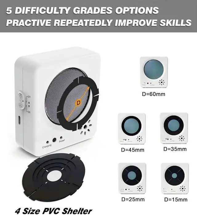 Alt view image 4 of 7 - Dry Fire Training System, Laser Cartridge and Personal Electronic Target kit Safely Practice Steel Plate Sound and Flash Feedback
