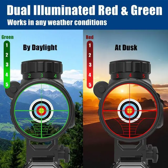Alt view image 4 of 7 - 3-9×40 Rifle Scope with Gun Laser,Fits 20mm /11mm Mounts