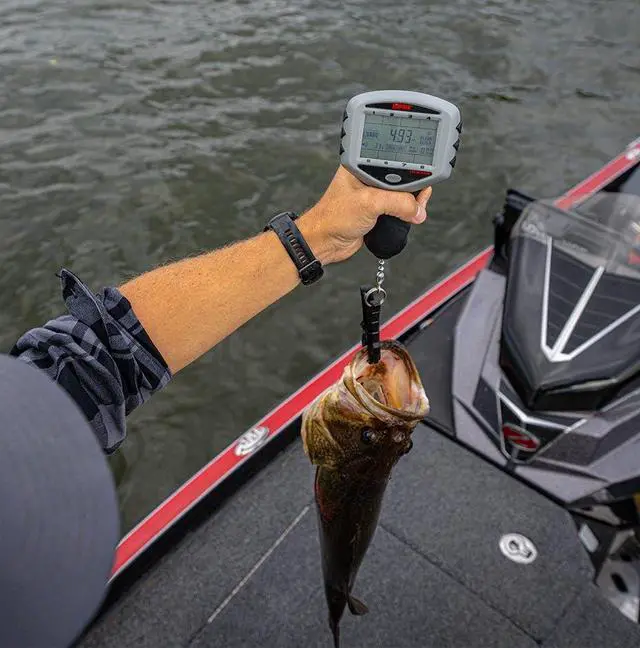 Alt view image 2 of 3 - Touch Screen Digital Fish Scale, 15 lb Tournament Scale | Accurate Fish Weighing, Tournament Weigh-In Ready, Memory Storage, Freshwater and Saltwater Fishing, Easy Read Touch Display