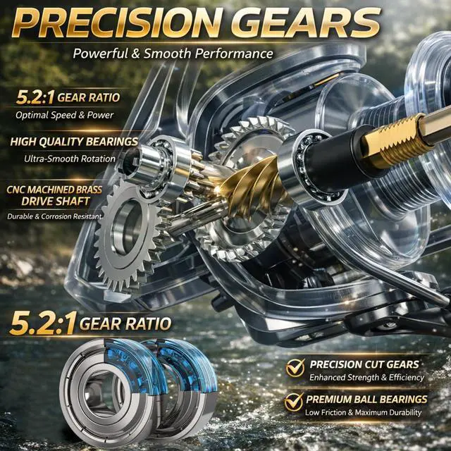 Alt view image 6 of 7 - Fishing Rod Combo, 2-Piece 6-Foot Graphite & Fiberglass Rod with Anti-Reverse Spinning Fishing Reel