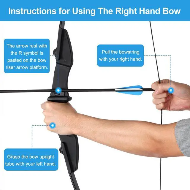 Alt view image 6 of 7 - Recurve Bow and Arrow SetTakedown Recurve Bows Archery for Adults Left and Right Hands 40lbs Archery Set