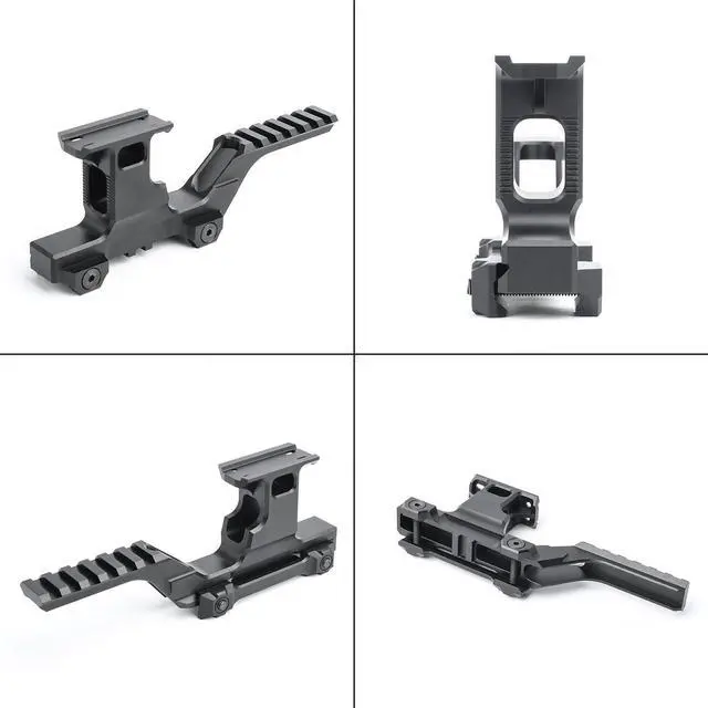 Alt view image 3 of 7 - Tactical Group Type HY Mount Red Dot Riser Mount Laser Combo Adapter Mount Base Picatinny Rail Riser Scope Mount for T1 T2 Optic Scope Sight Holographic