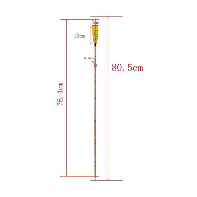 Alt view image 5 of 6 - 30 Archery Carbon Arrows Hunting Arrows with 4 Turkey Feather Removable Tips Targeting Practice Arrows 500 Spine for Compound & Recurve & Traditional Bow 6/12pcs