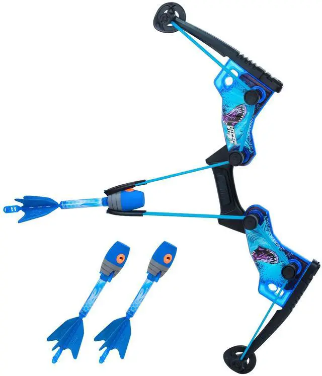 Main image of HyperStrike FireTek Bow Archer Pack, Light Up Bow and Light Up Zonic Whistle Arrows, Shoots Arrows Over 200ft, Outdoor Play with Friends and Family, for Ages 14+ (Blue)