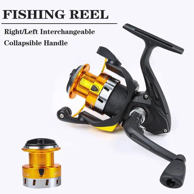 Alt view image 4 of 7 - Yoilrey Fishing Rod and Reel Combo 5.9ft Telescopic Fishing Pole Starter Kit with Spinning Reel, Fishing Line, Lure Box & Tackle Bag for Travel