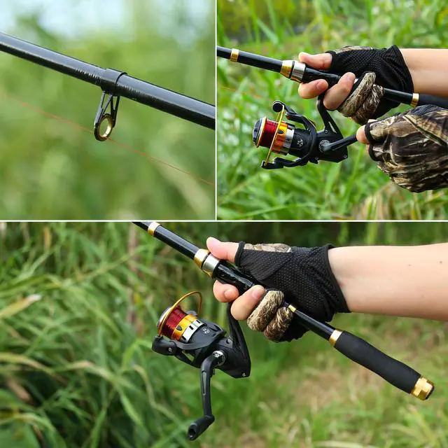 Alt view image 7 of 7 - Yoilrey Fishing Rod and Reel Combo 5.9ft Telescopic Fishing Pole Starter Kit with Spinning Reel, Fishing Line, Lure Box & Tackle Bag for Travel