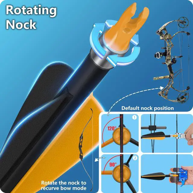 Alt view image 6 of 7 - Archery 24PCS Compound Bow Arrows for Practice. 30" Carbon Shaft, Spine 500 with Removable Tips. 4 Colors Vane Fit for Indoor and Outdoor Archery