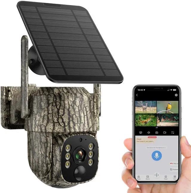 Main image of Trail Camera, 4G LTE Cellular Game Cameras with 360° Live Streaming, 2.5K Wildlife Hunting Camera Solar Powered, Security Camera Built-in SIM Card, Night Vision, Motion Activated, Waterproof