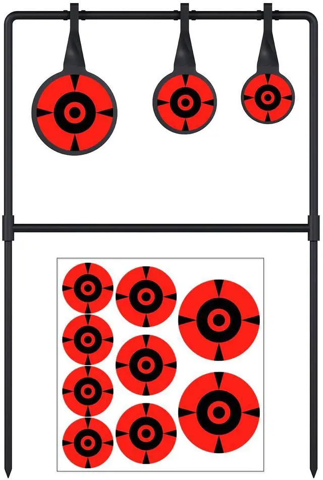 Main image of 3/8'' Thick Metal High Caliber Spinner Target, Heavy Metal Spinner Auto Reset Steel Target for Centerfire Handguns Up to.44 Magnum Outdoor Target Shooting Range