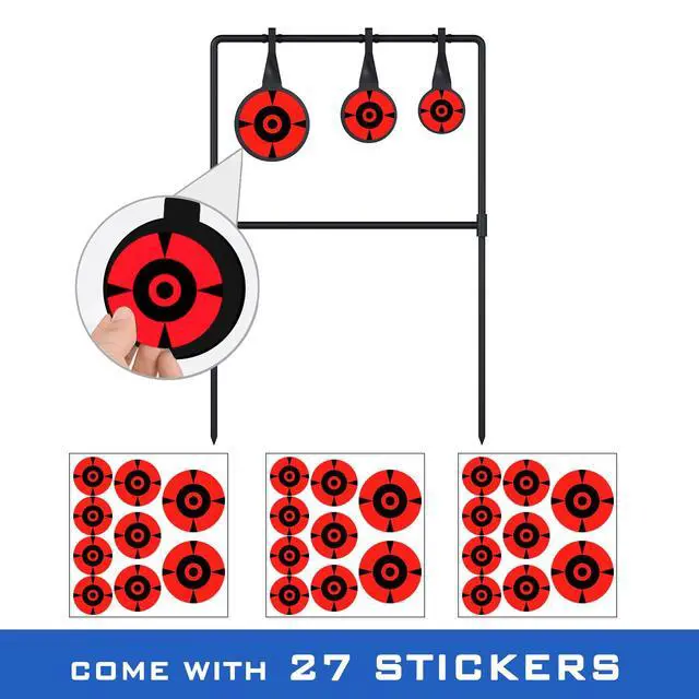 Alt view image 4 of 6 - 3/8'' Thick Metal High Caliber Spinner Target, Heavy Metal Spinner Auto Reset Steel Target for Centerfire Handguns Up to.44 Magnum Outdoor Target Shooting Range
