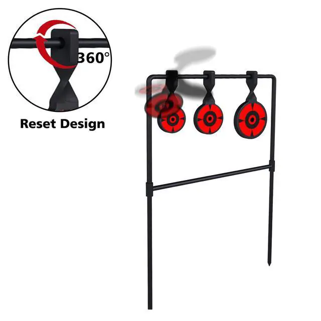 Alt view image 3 of 6 - 3/8'' Thick Metal High Caliber Spinner Target, Heavy Metal Spinner Auto Reset Steel Target for Centerfire Handguns Up to.44 Magnum Outdoor Target Shooting Range