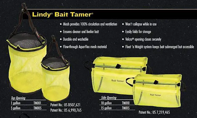 Alt view image 2 of 2 - Bait Tamer Fishing Bag - Keeps Live Bait Healthy and Active